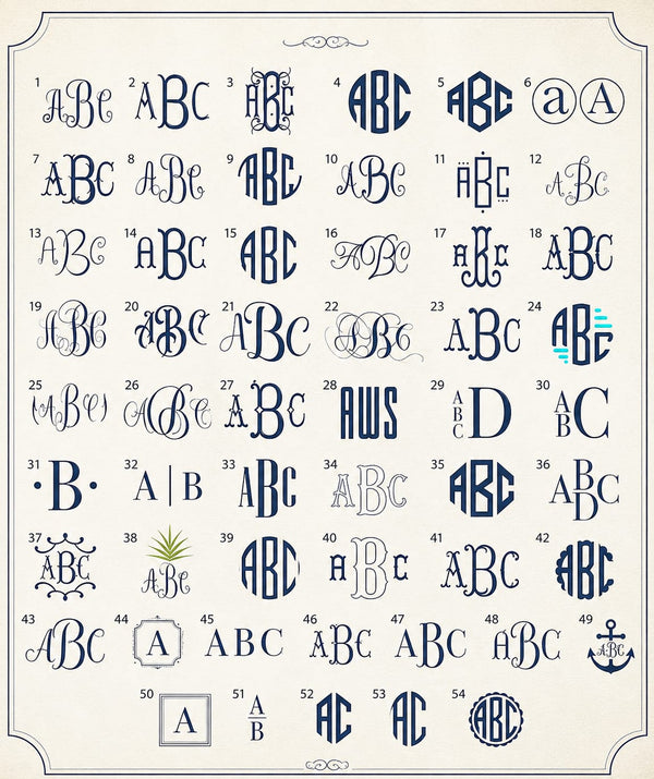 Monogram Chair Back Cover with Gingham Ties