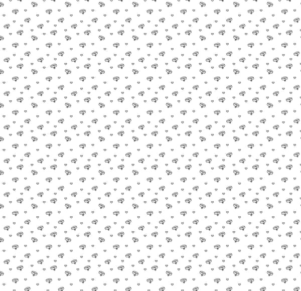 Tiny Hearts and Collars Themed Baby Room Curtain