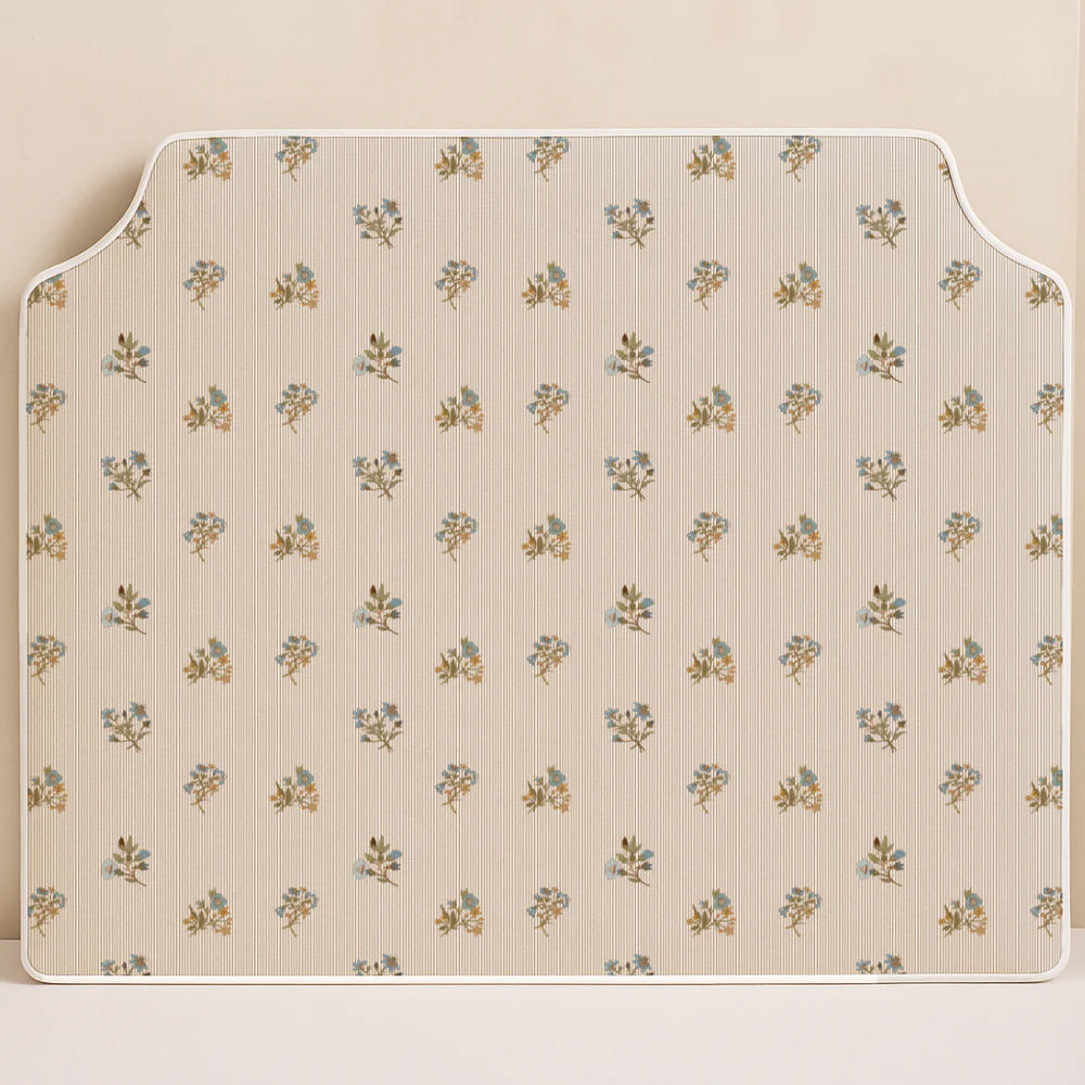 Vintage Floral Pinstripe Headboard