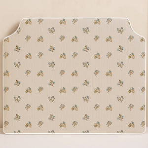 Vintage Floral Pinstripe Headboard