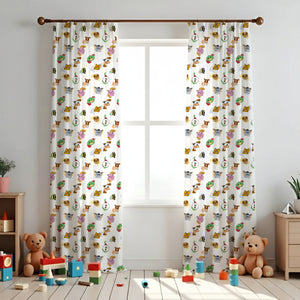 Whimsical Farmyard Themed Baby Room Curtain
