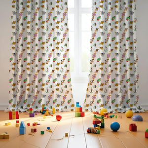 Whimsical Farmyard Themed Baby Room Curtain