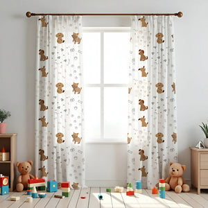 Woofy Wonders Themed Baby Room Curtain