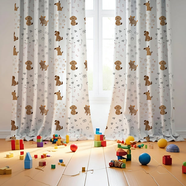 Woofy Wonders Themed Baby Room Curtain