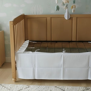 Adjustable Cotton Crib Skirt