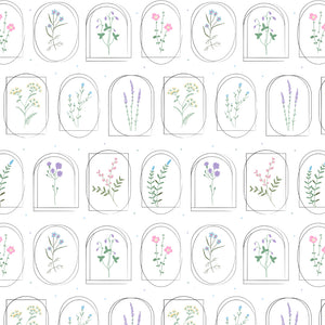 Aesthetic Floral Pattern Curtain (Set of 2)