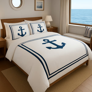 Anchors Away Cotton Duvet Cover Set