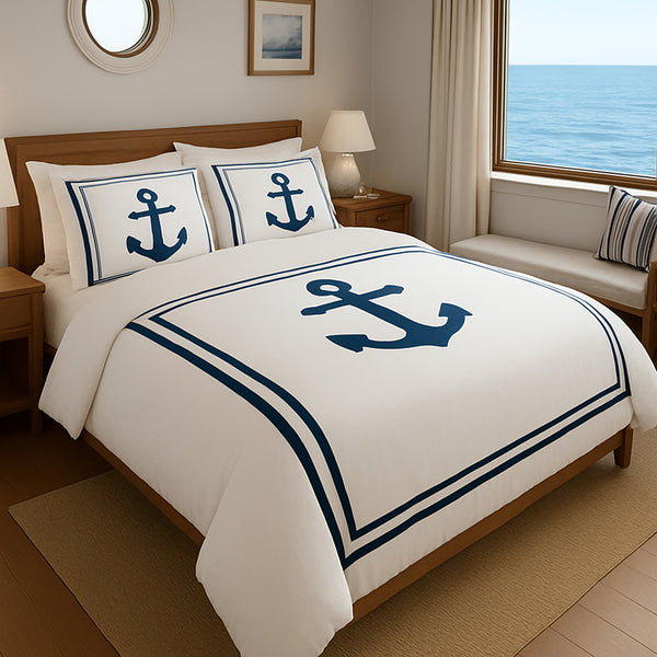 Anchors Away Cotton Duvet Cover Set