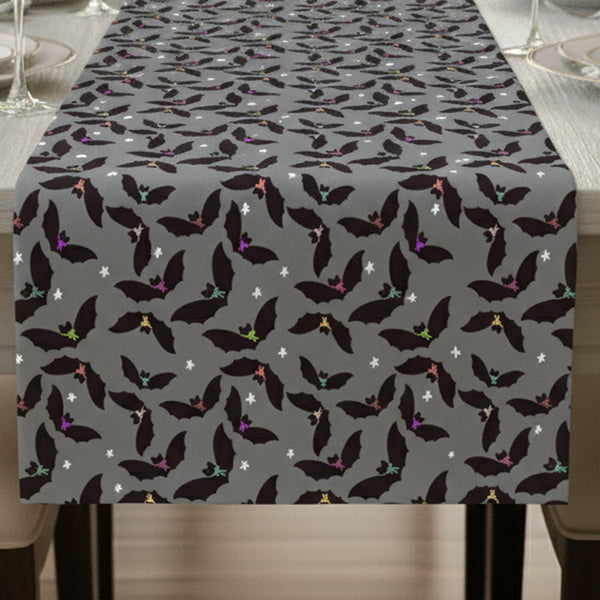 Bat Printed Table Runner For Halloween