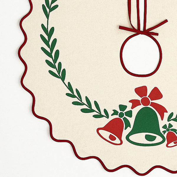 Bell Design Scallop Christmas Tree Skirt