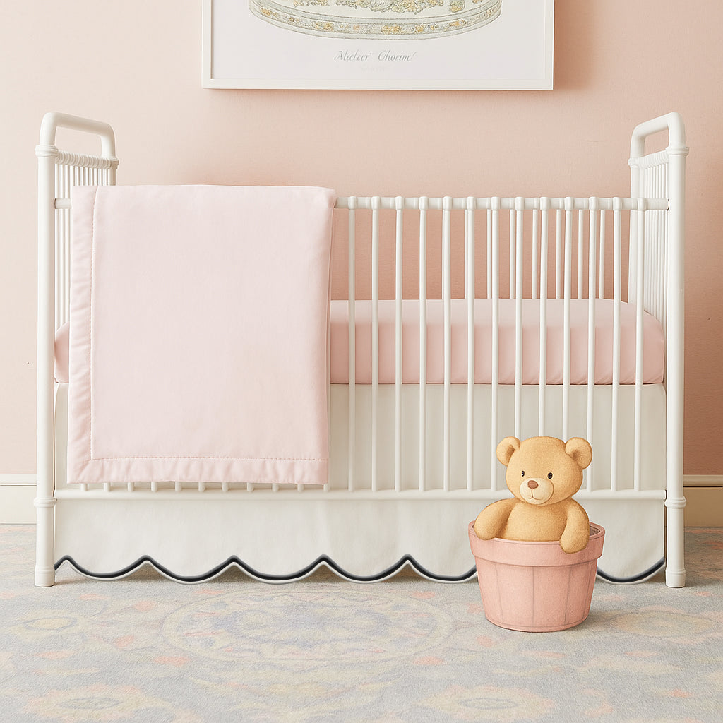 Scallop Cotton Crib Skirt Pushp Linen