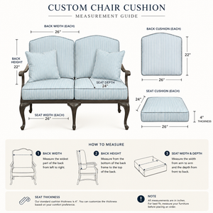 Custom Ticking Stripe Dining Chair Cushion