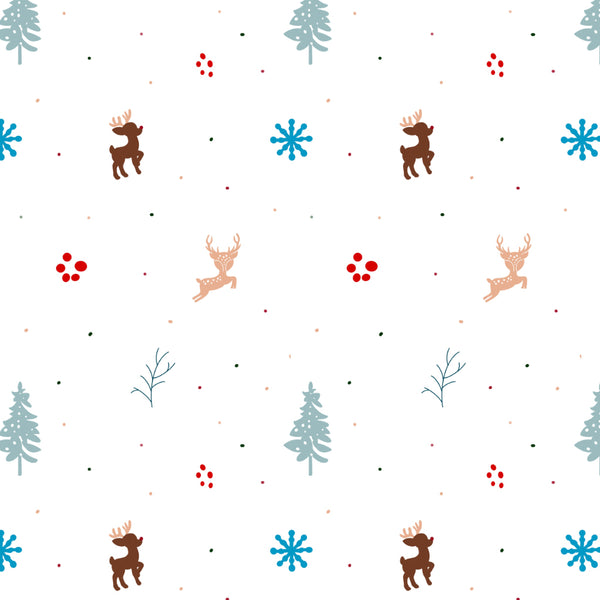 Christmas Elements Pattern Tree Skirt