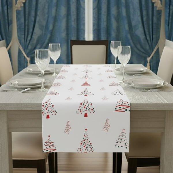 Christmas Tree & Star Pattern Table Runner