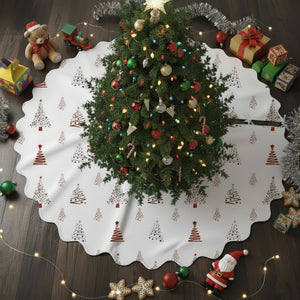 Christmas Tree & Star Pattern Tree Skirt