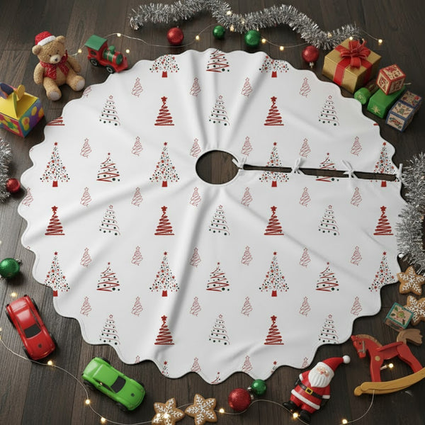 Christmas Tree & Star Pattern Tree Skirt