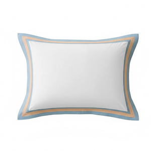 Contrast Border Frame Cotton Pillow Sham
