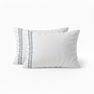 Contrast Border Frame Cotton Pillowcases (Set Of 2)