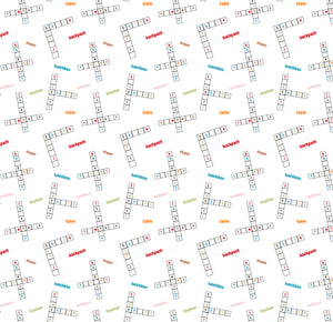 Crossword Classroom Themed Baby Room Curtain