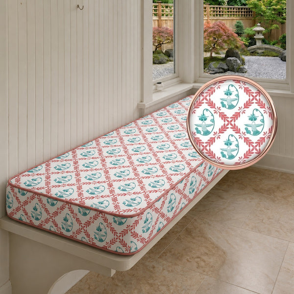 Kensington Bird Custom Bench Cushion - Water Resistance