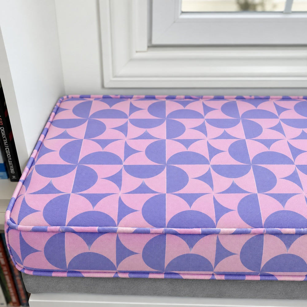 Retro Mod Tile  Custom Bench Cushion