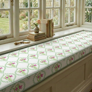 Vintage Floral Bird Bench Cushion