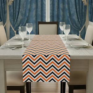 Halloween Zigzag Seamless Pattern Table Runner