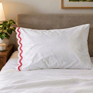 Allena Scallop and U Shape Applique Embroidery Pillowcases