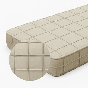 Natural Jute Stripe Custom Bench Cushion - Water Resistance