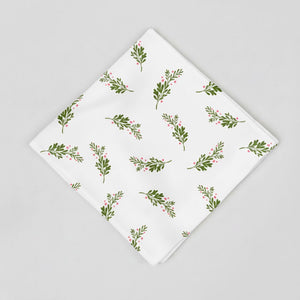 Leaf & Berry Pattern Printed Napkin (Set of 4)