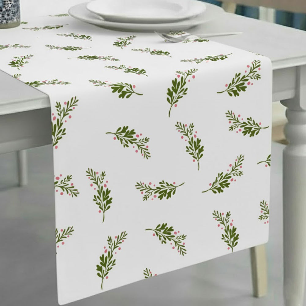 Leaf & Berry Pattern Table Runner