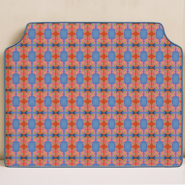 Symmetric Butterfly Watercolor Bed Headboard