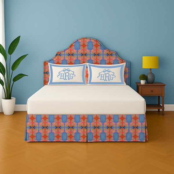 Symmetric Butterfly Watercolor Bed Skirt