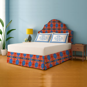 Symmetric Butterfly Watercolor Bed Skirt
