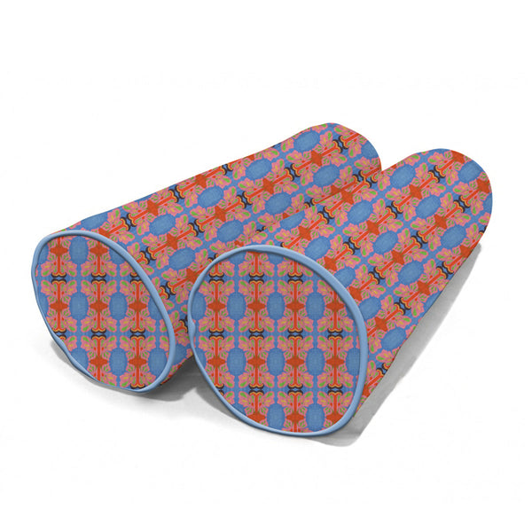 Symmetric Butterfly Watercolor Bolster Pillow Cover