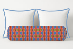 Symmetric Butterfly Watercolor Bolster Pillow Cover