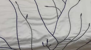 Swallow Embroidered Cotton Sateen Duvet Cover Set