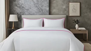 400 TC 100% Tencel Soft Silk Piping Duvet Cover Set