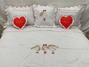 Doll Embroidered Duvet Cover Set