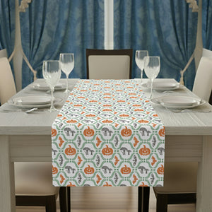 Pumpkin Printed Table Runner For Halloween