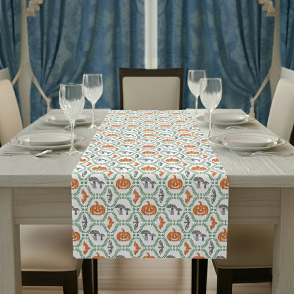 Pumpkin Printed Table Runner For Halloween