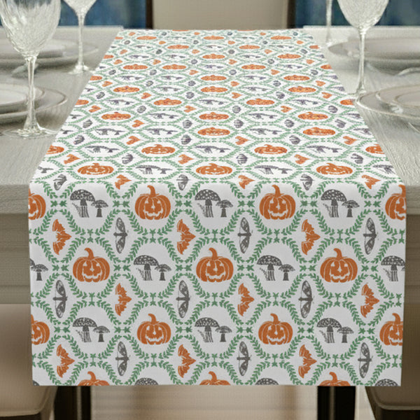 Pumpkin Printed Table Runner For Halloween