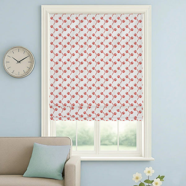Red Tulip Roman Shades