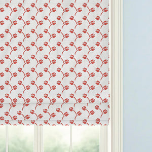 Red Tulip Roman Shades