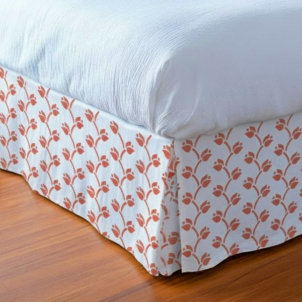 Red Tulip Tailored Bed Skirt