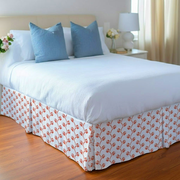 Red Tulip Tailored Bed Skirt