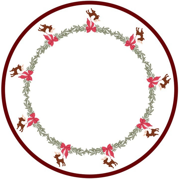 Reindeer Christmas tree skirt