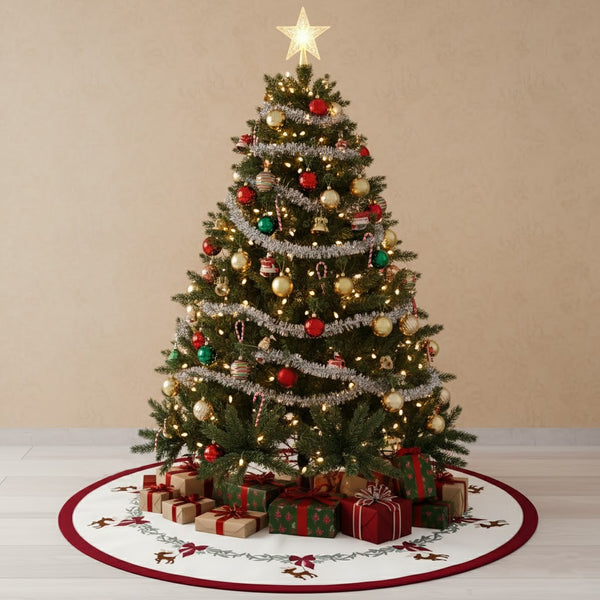 Reindeer Christmas tree skirt