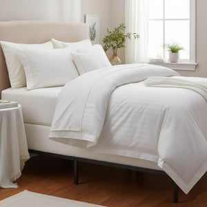 300TC Cotton Sateen Stripe Duvet Cover Set