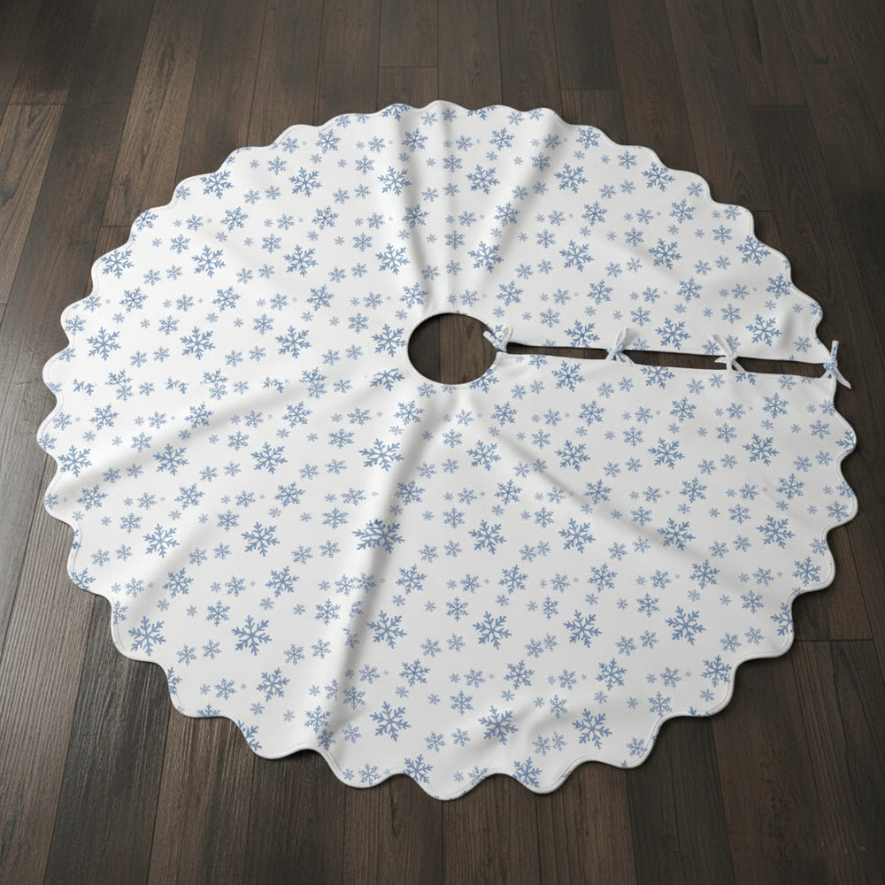 Snowflake Pattern Christmas Tree Skirt
